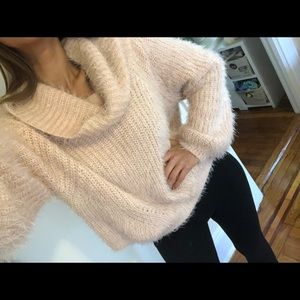 Bar III Sweaters - Blush fuzzy comfy warm sweater😍 Bar III Sweaters - Blush fuzzy comfy warm sweater😍